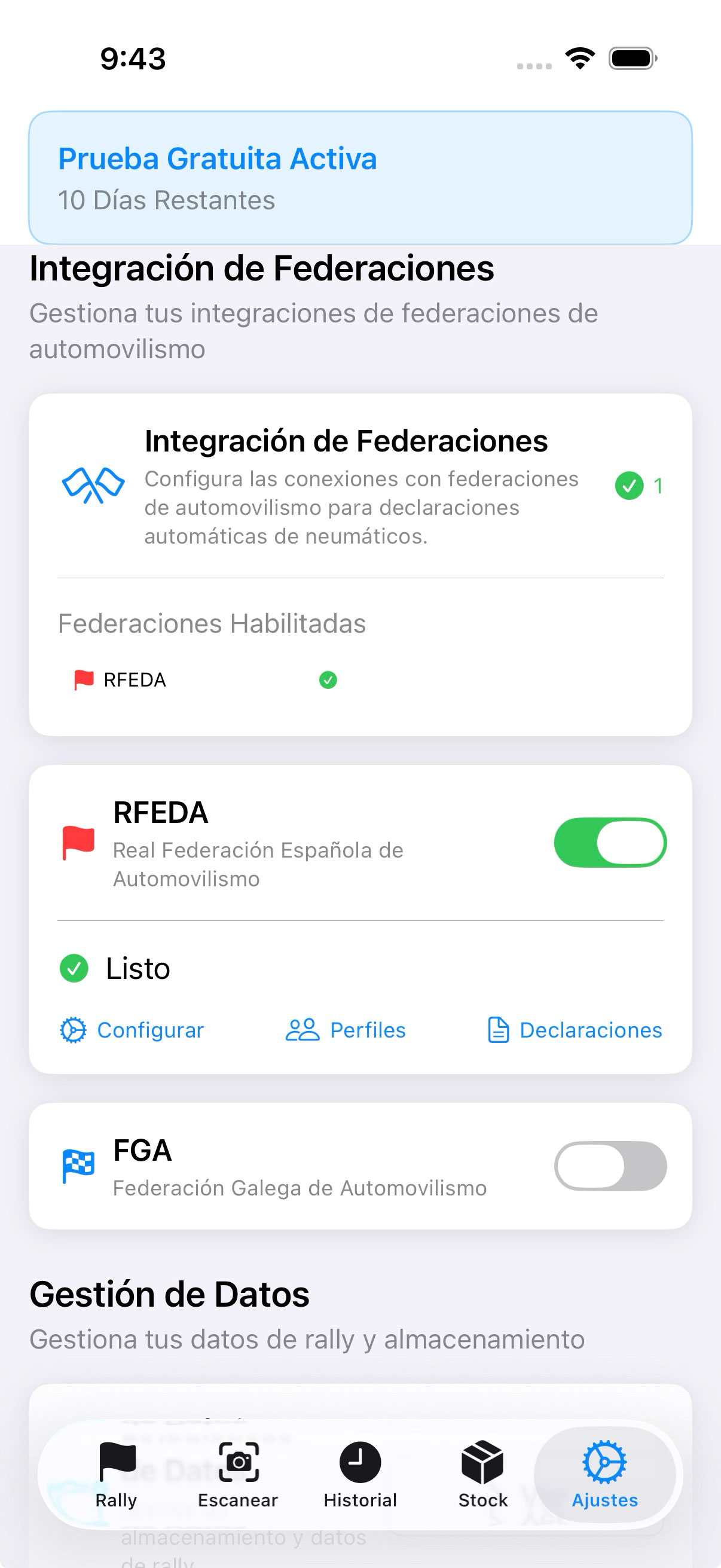 Integración con Federaciones